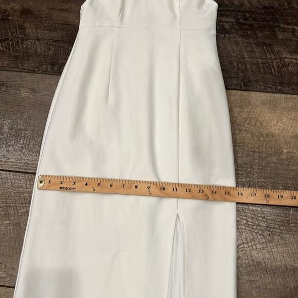 NWOT Lulus Ivory Halter Bodycon Maxi Dress with Back Neck Bow Size XXS - Picture 6 of 12